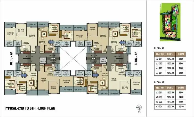 2 to 6 Floor Plan
